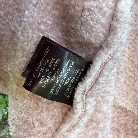 Love Token Natasha Faux Suede Sherpa Moto Jacket Medium - Picture 12 of 12